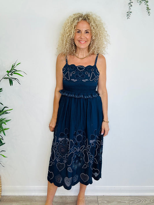 Embroidered Cotton Sundress - Size 6