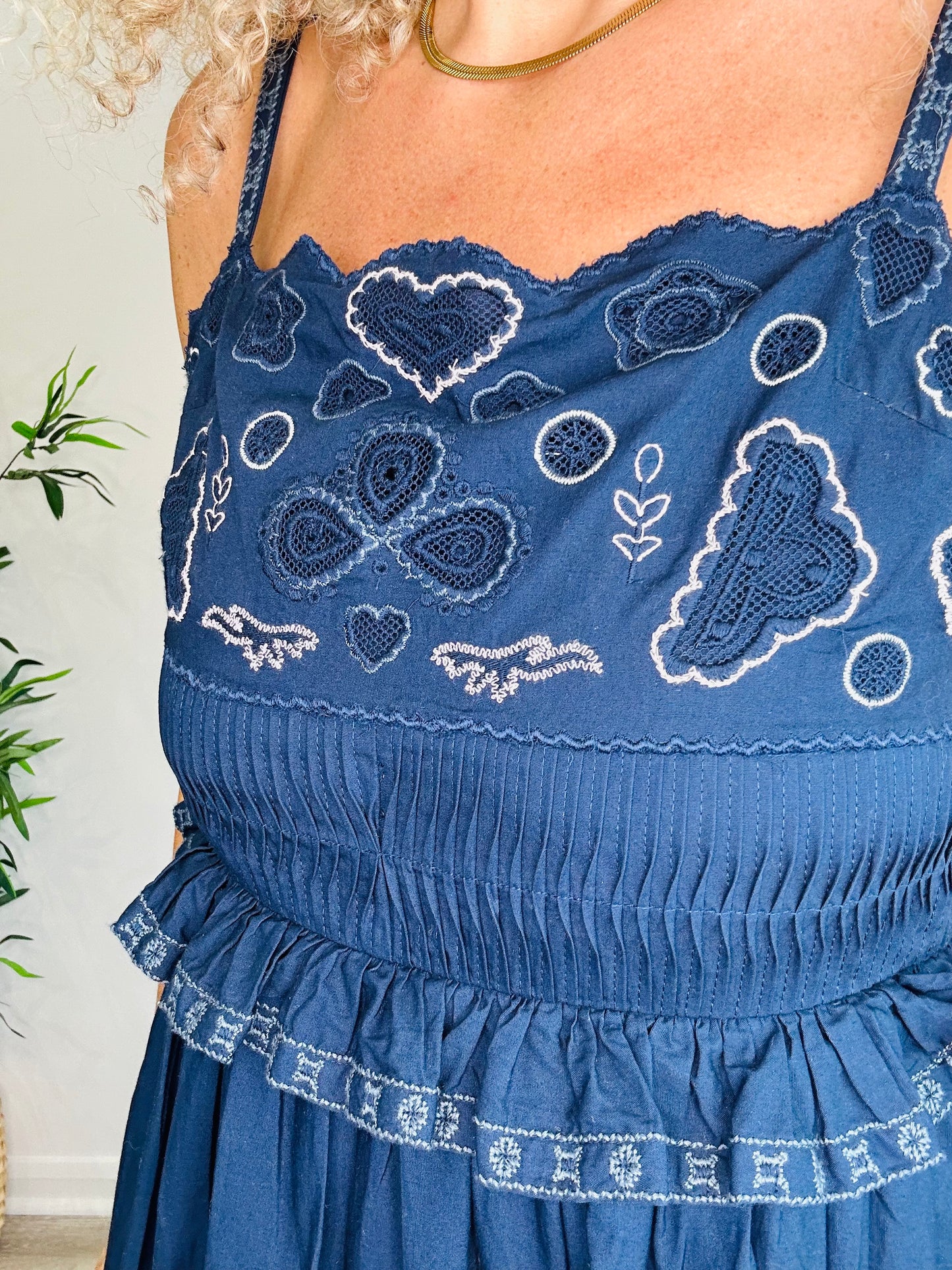 Embroidered Cotton Sundress - Size 6