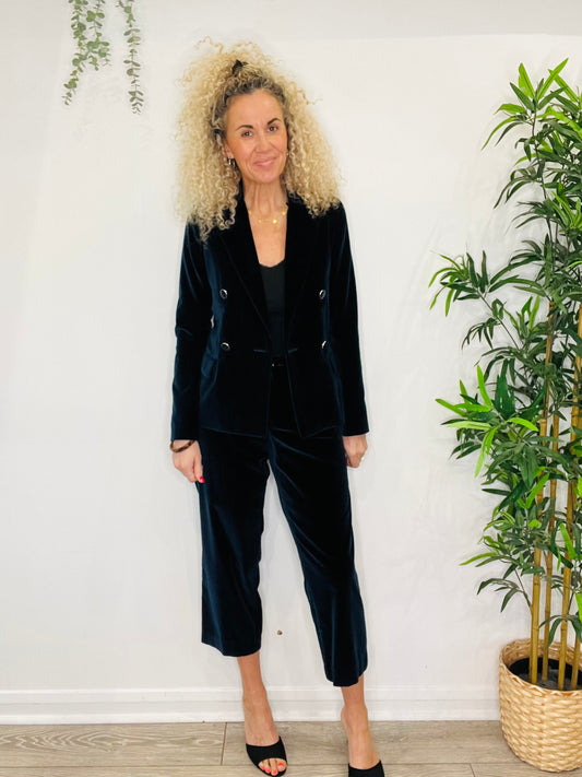 Velvet Trouser Suit - Size 34/36