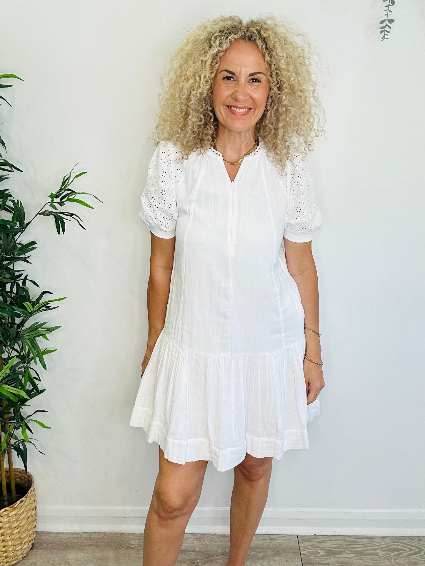 Short Cotton Gauze Dress - Size 10