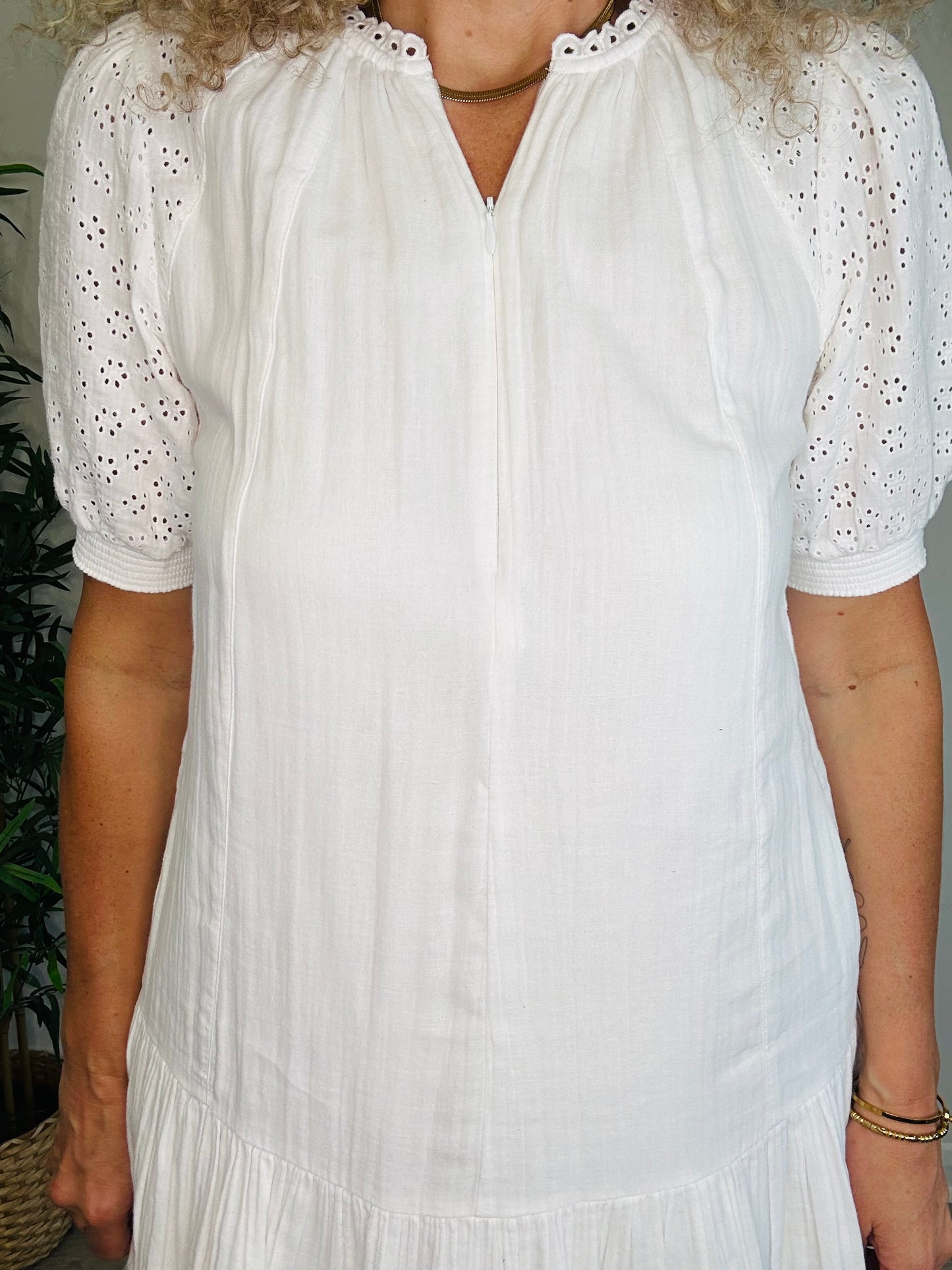 Short Cotton Gauze Dress - Size 10
