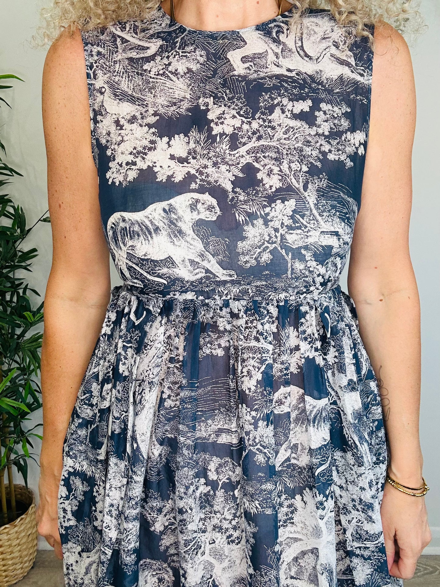 Toile De Jouy Cotton Dress - Size 12
