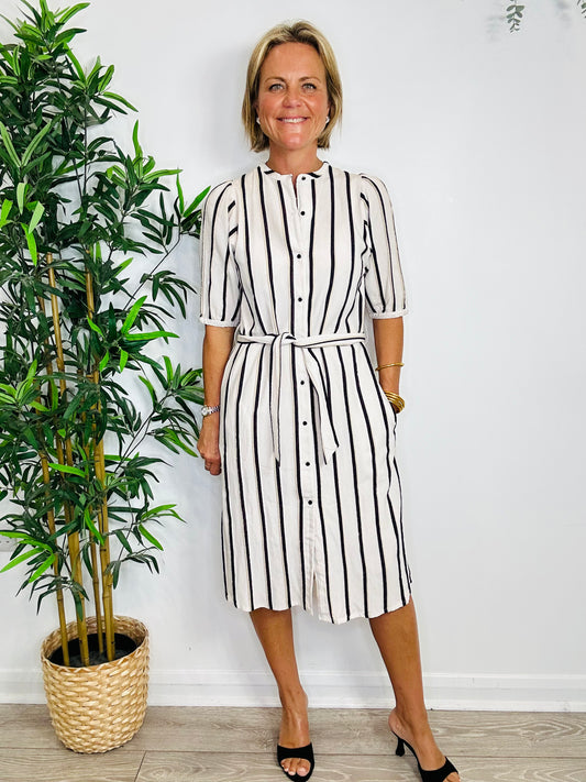 Striped Shirt Dress - Size XS