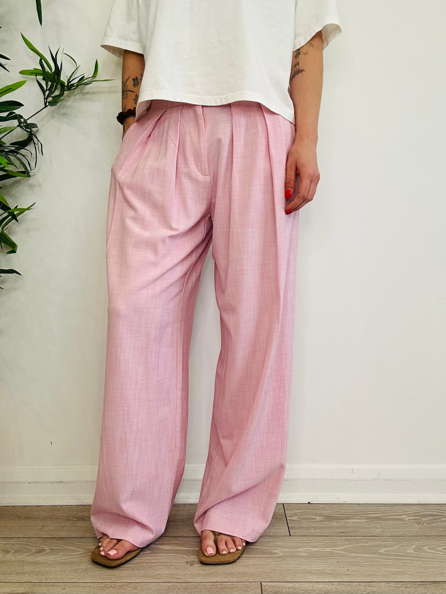 Wide Leg Trousers - Size 38