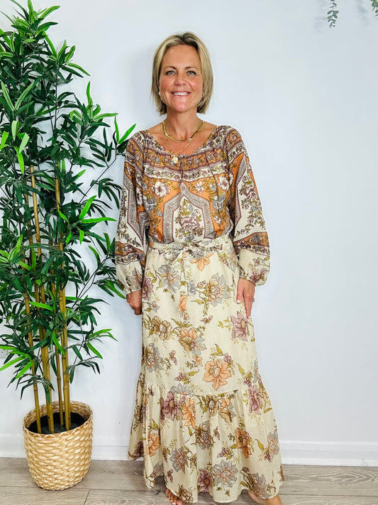 Floral Maxi Dress - Size 38