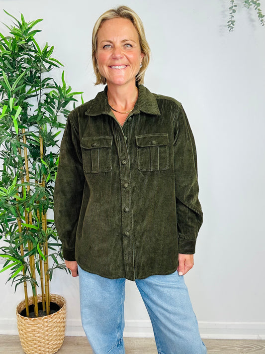 Cord Shacket - Size 10