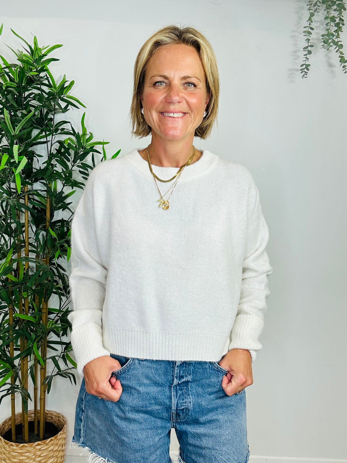 Cropped Alpaca Jumper - Size XS/S