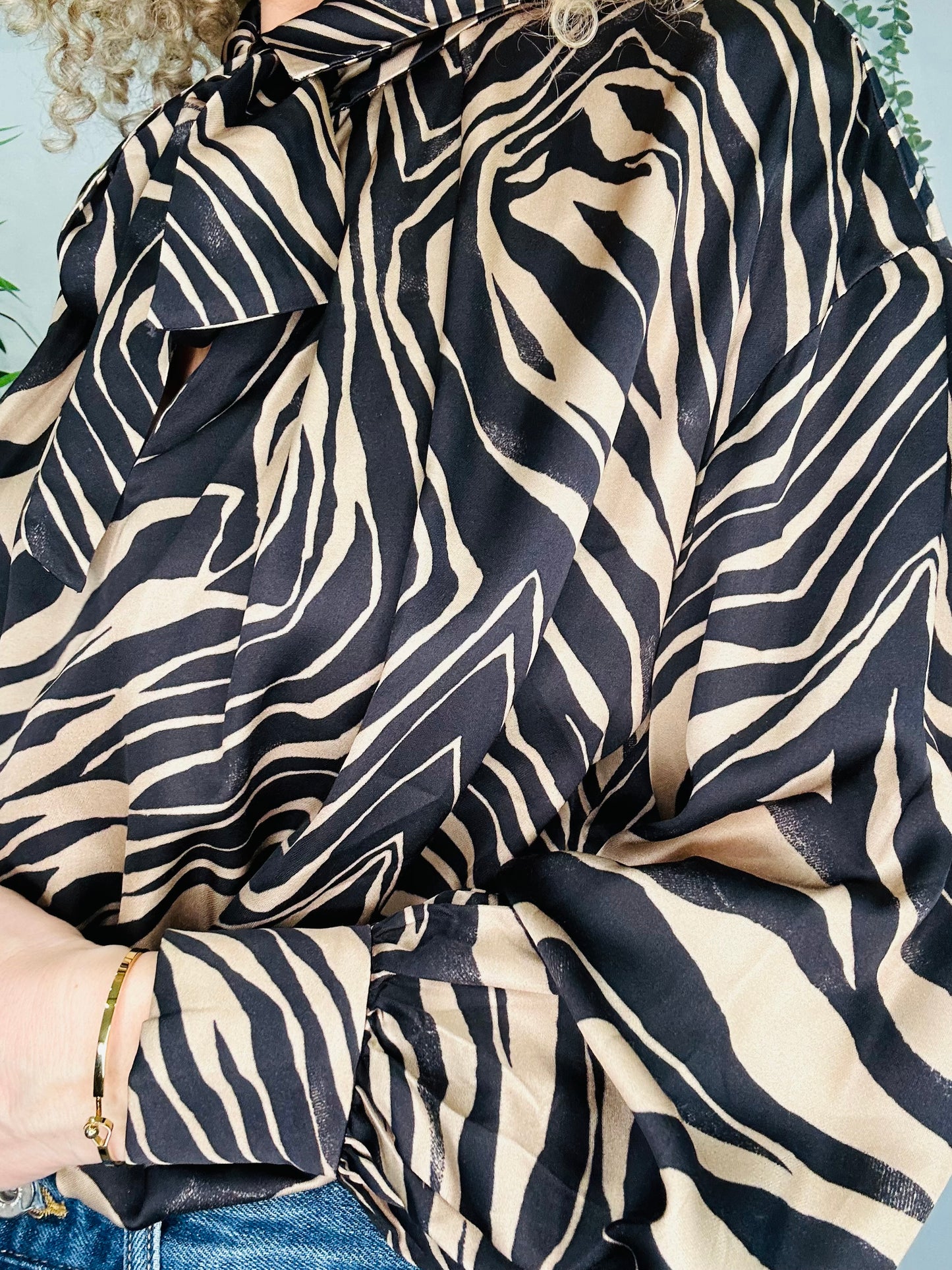 Zebra Print Blouse - Size 34