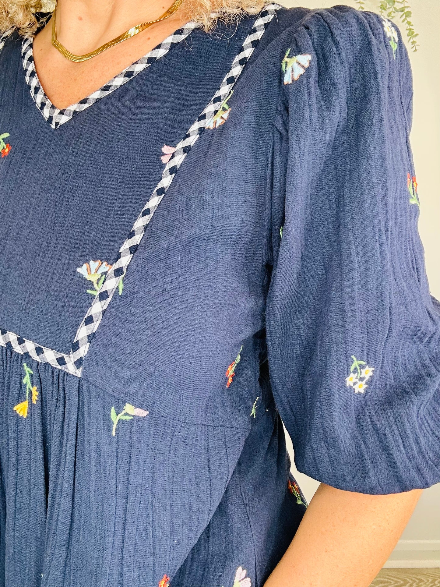 Embroidered Cotton Dress - Size 2