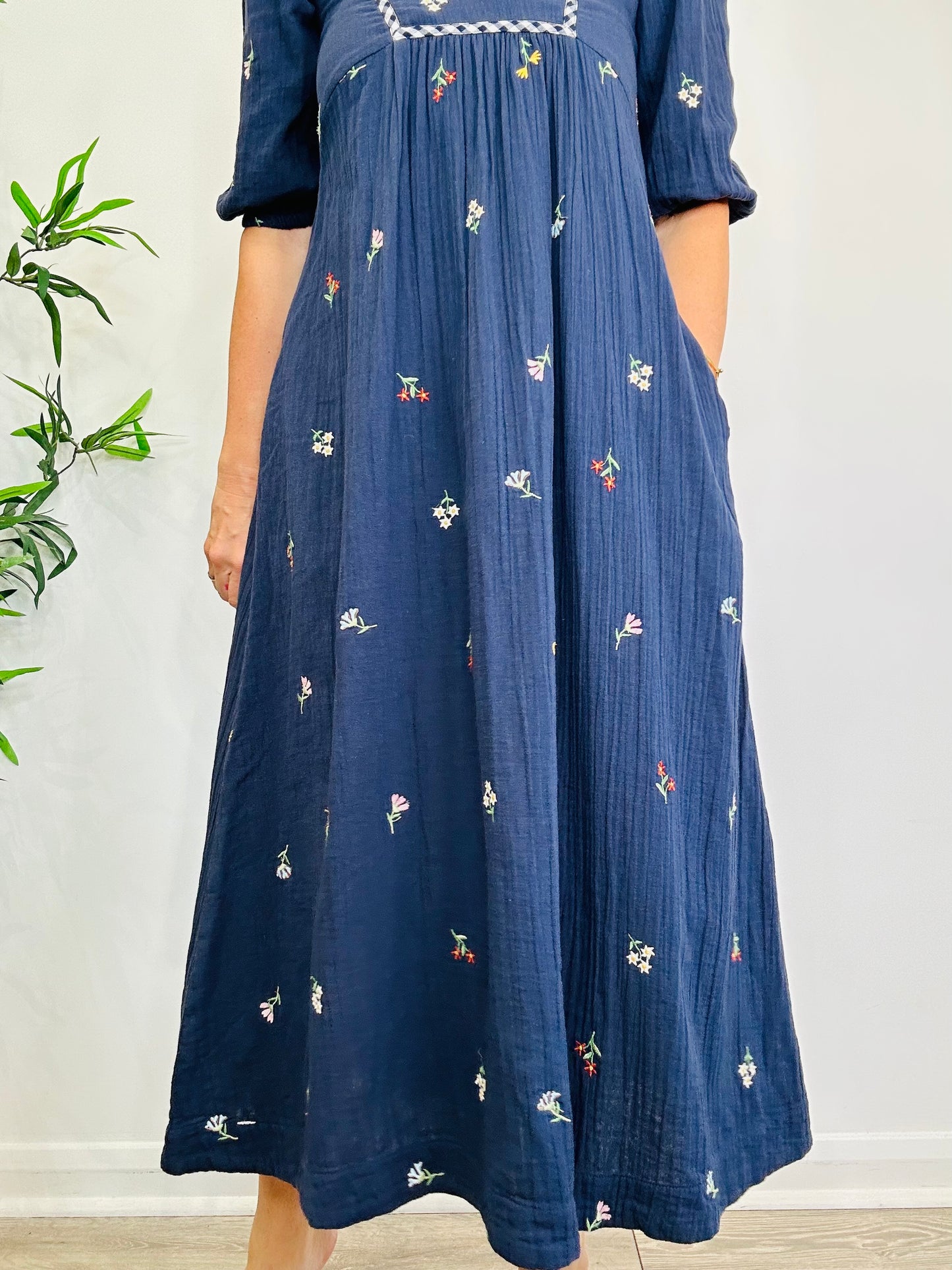Embroidered Cotton Dress - Size 2