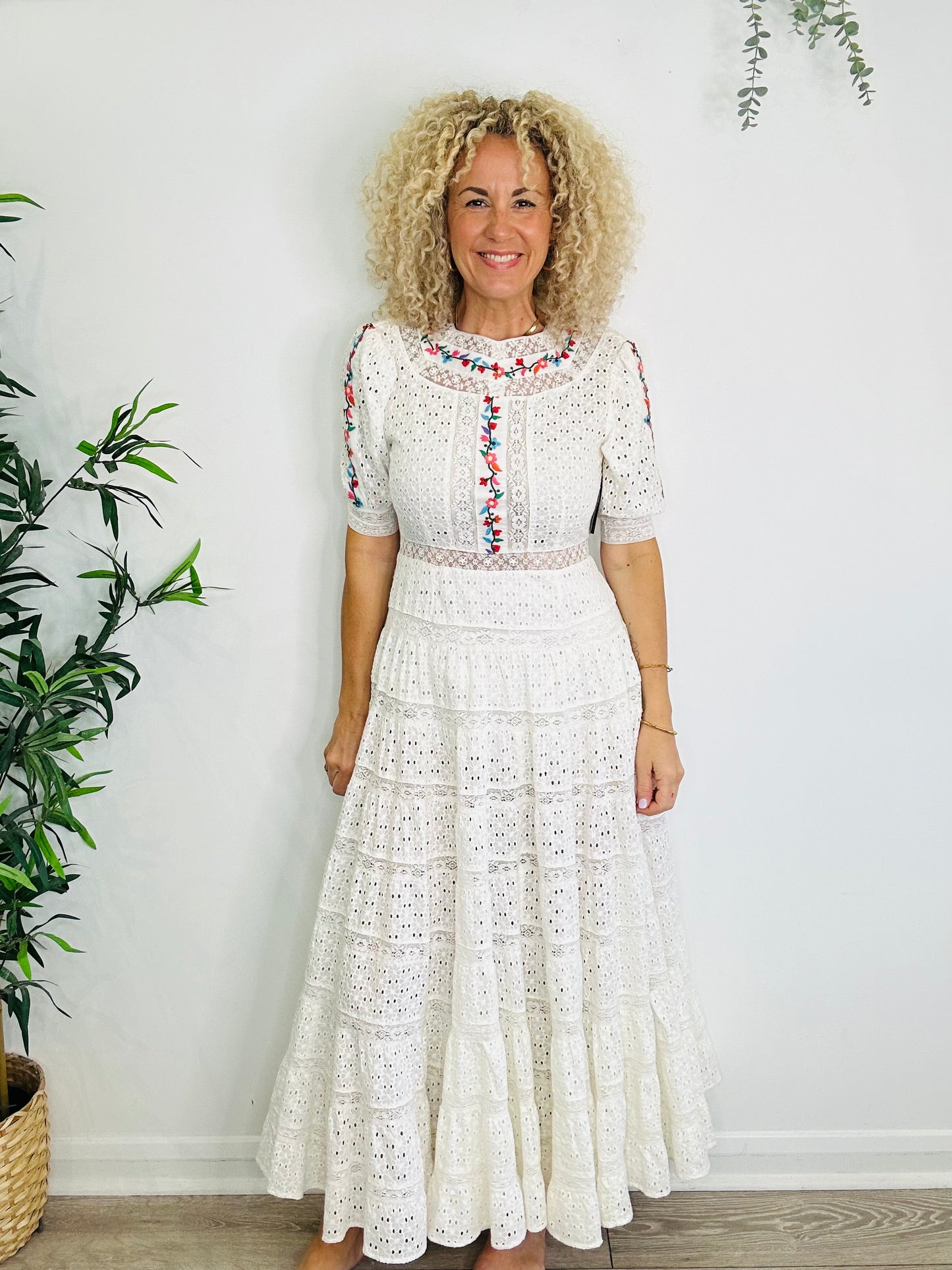 Skylar Broderie Dress - Size 10
