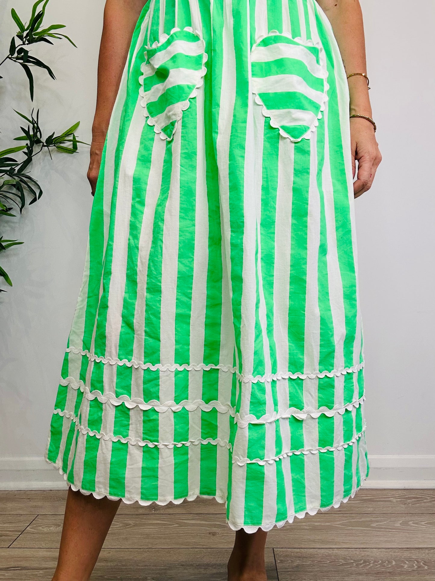 Striped Cotton Sundress - Size L