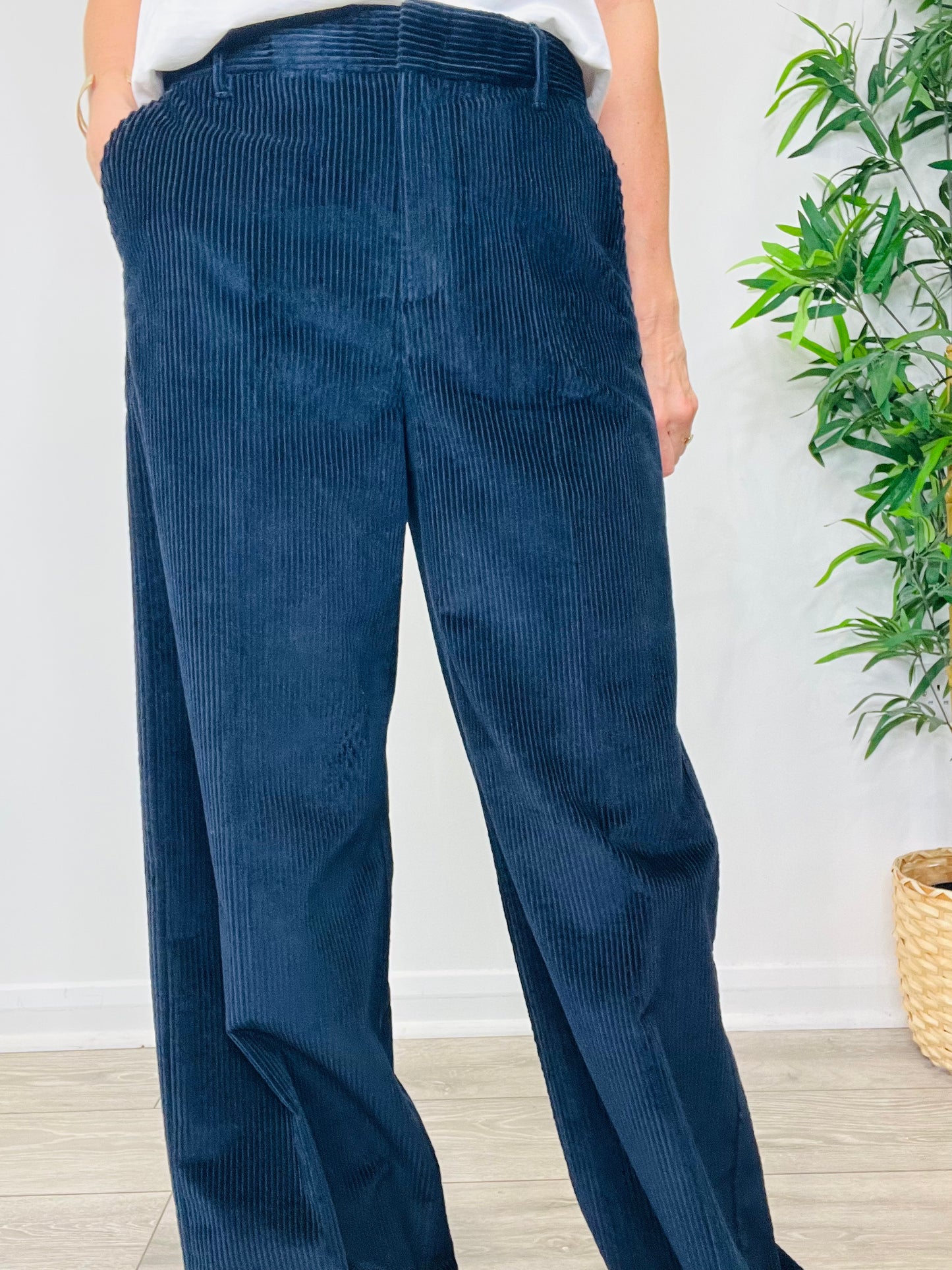 Cord Wide Leg Trousers - Size 14