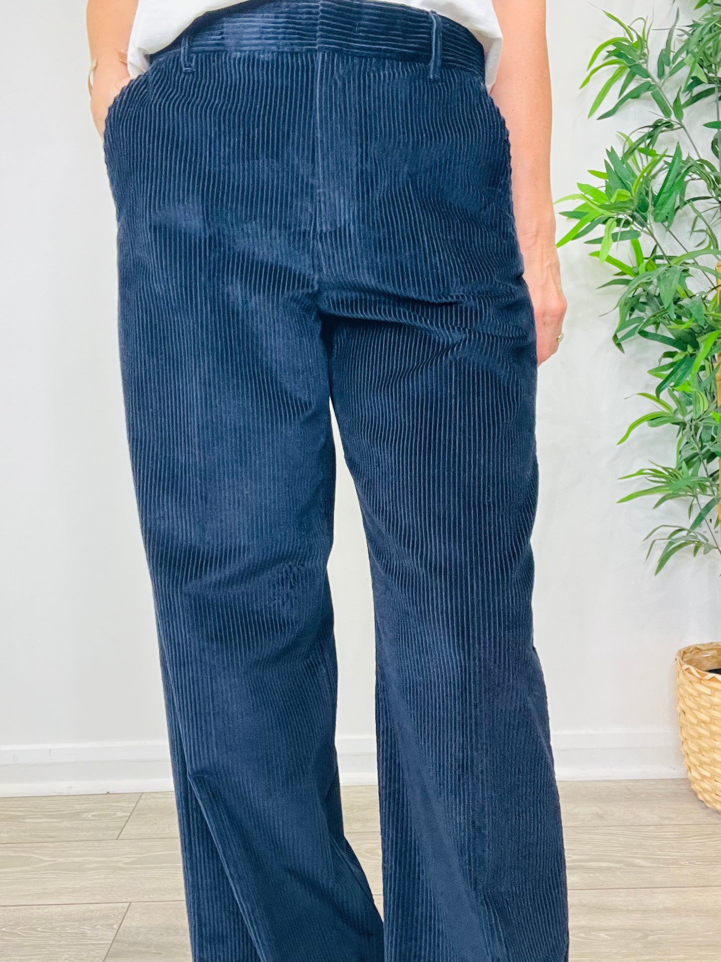 Cord Wide Leg Trousers - Size 14