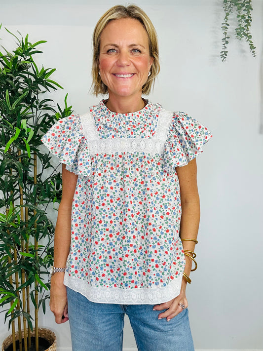 Floral Top - Size M