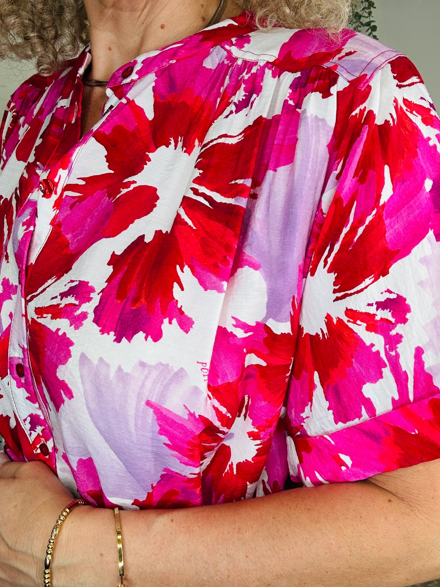 Patterned Shirt Dress - Size 34