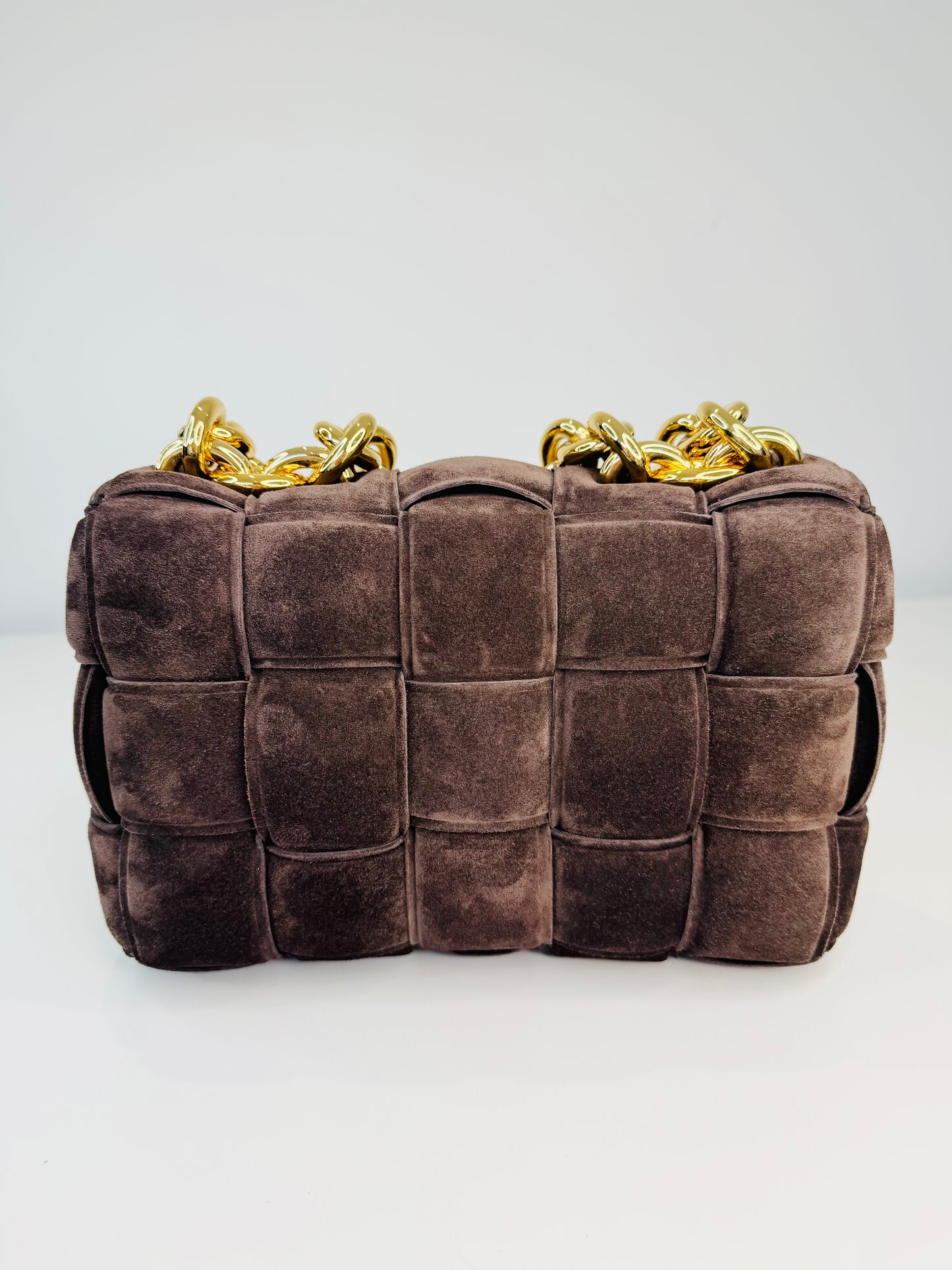 Suede Chain Cassette Bag