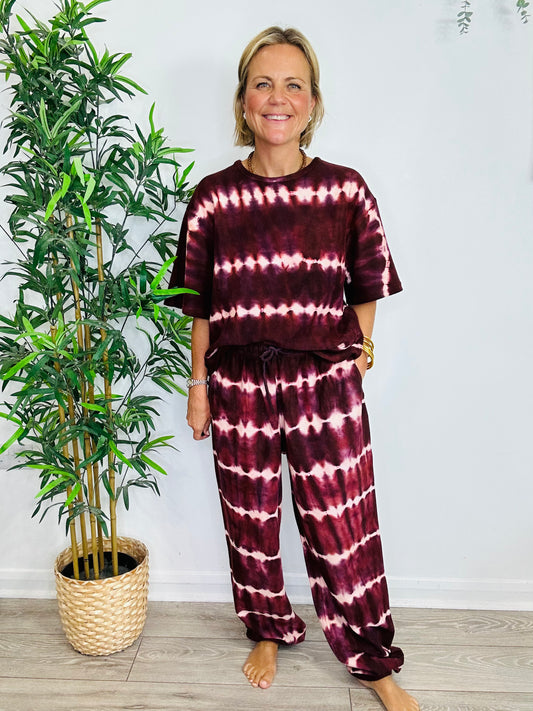 Tie Dye Jogger & Tee Set - Size XL