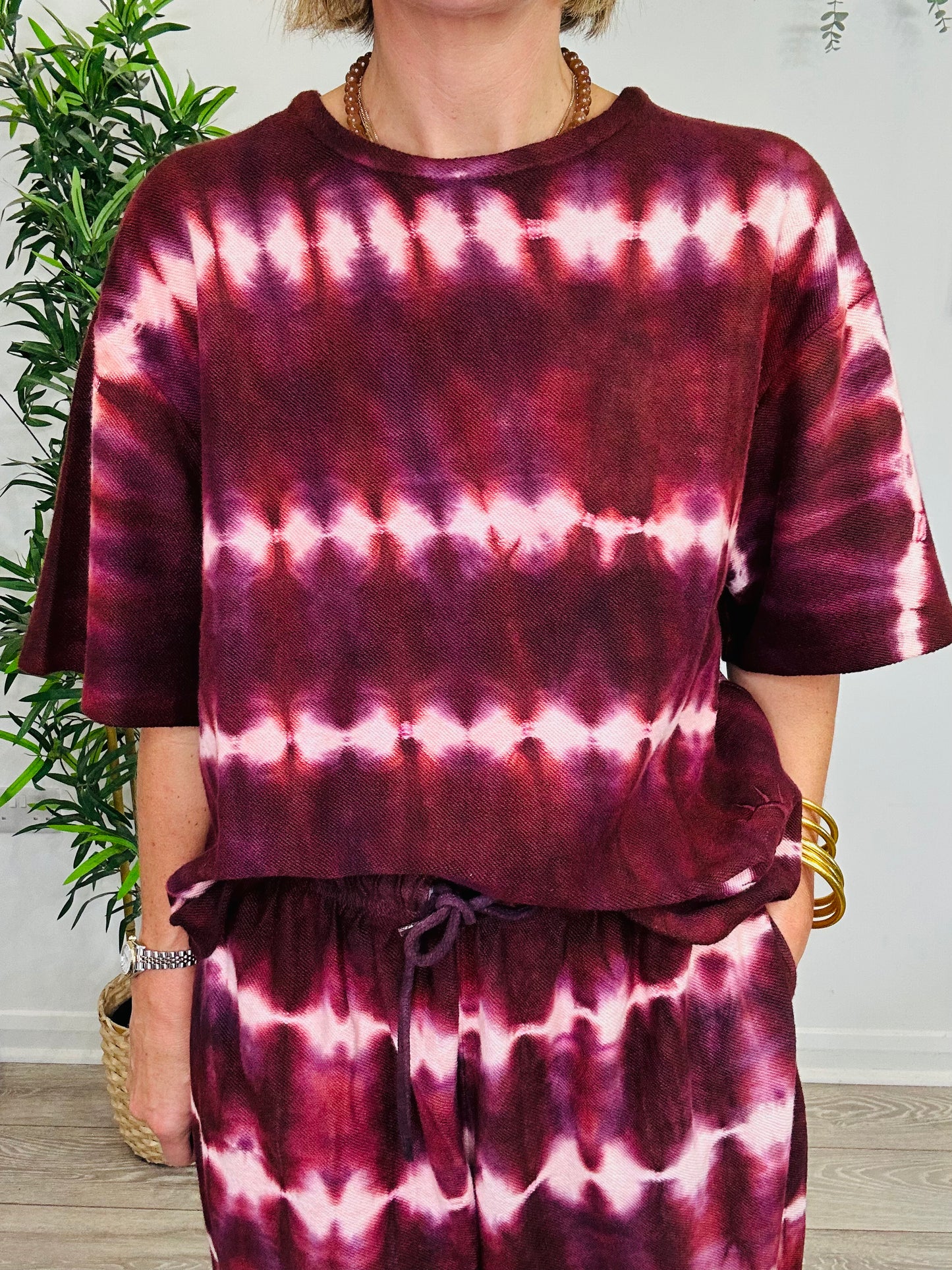 Tie Dye Jogger & Tee Set - Size XL