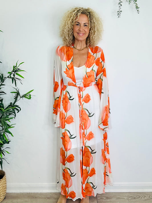 Sheer Beach Cover-Up - Size S