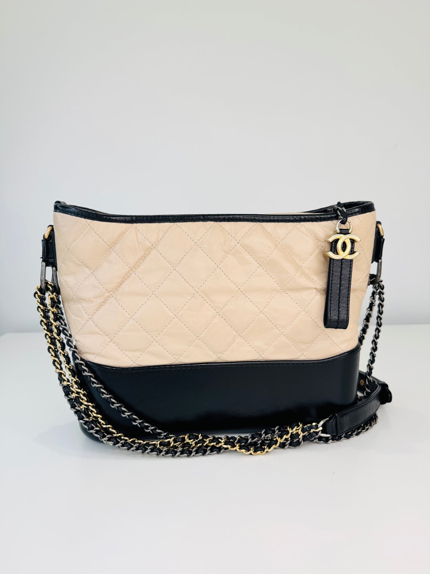 Crumpled Calfskin Medium Gabrielle Bag