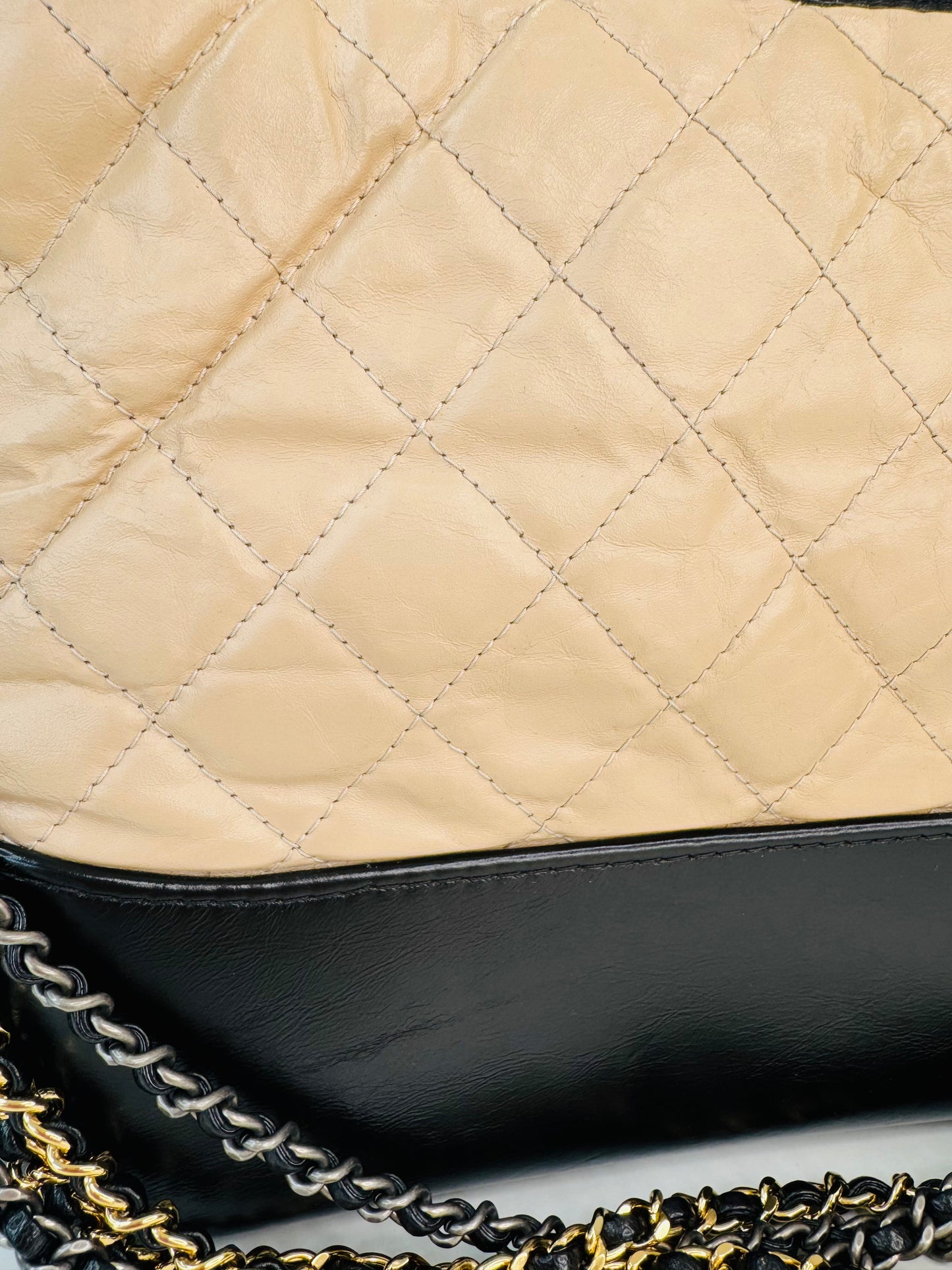 Crumpled Calfskin Leather Medium Gabrielle Bag
