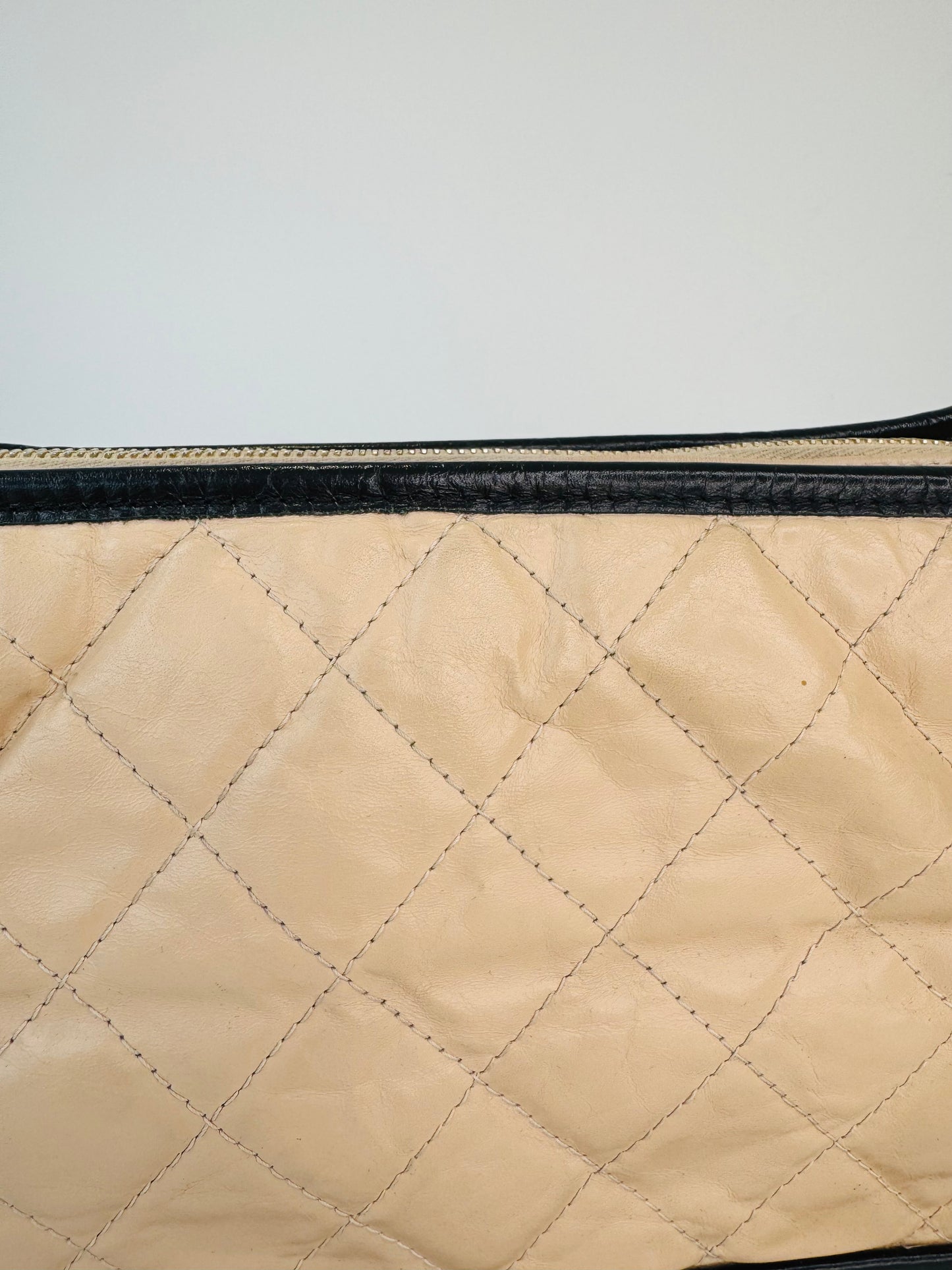 Crumpled Calfskin Leather Medium Gabrielle Bag