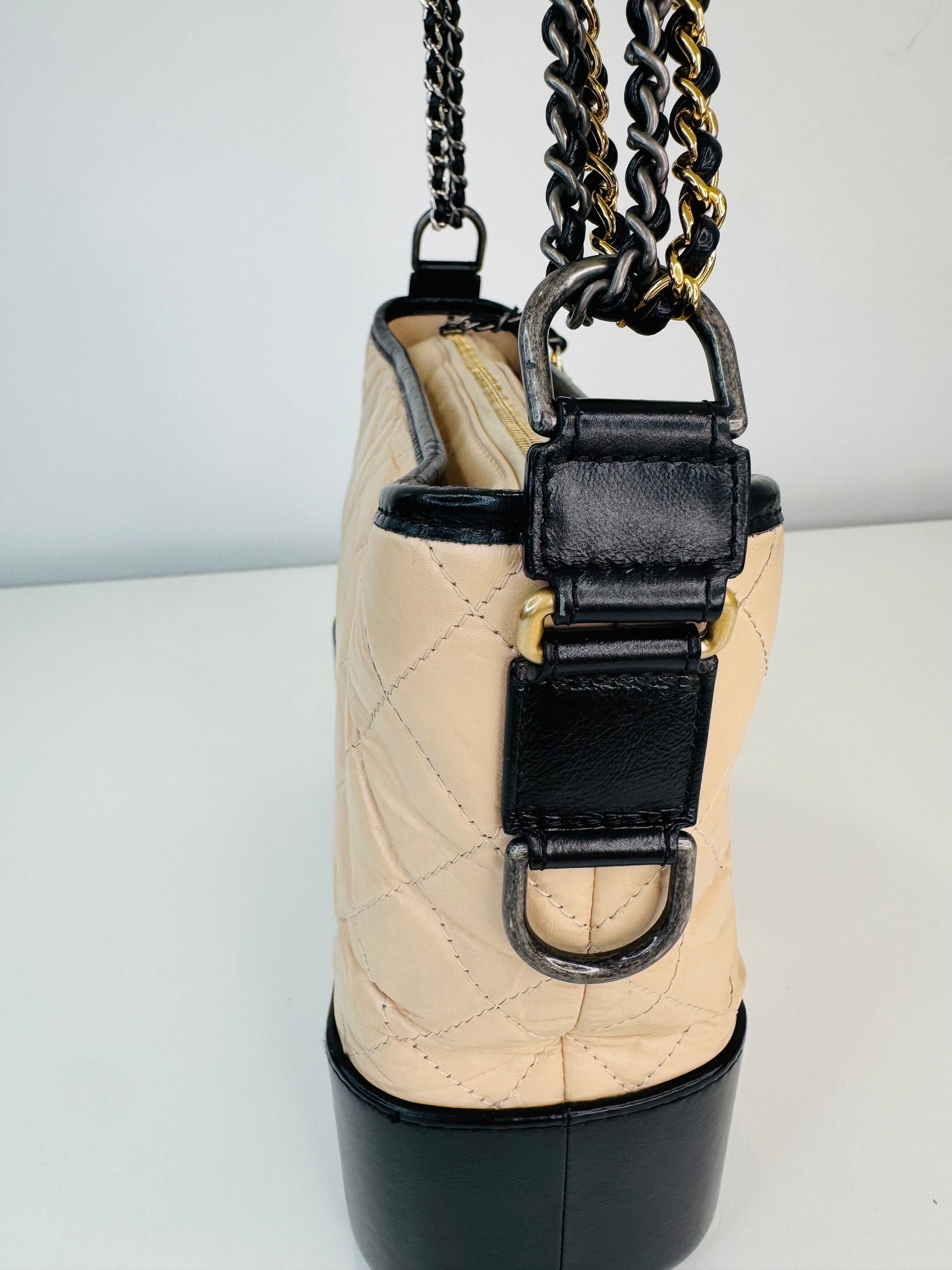 Crumpled Calfskin Medium Gabrielle Bag