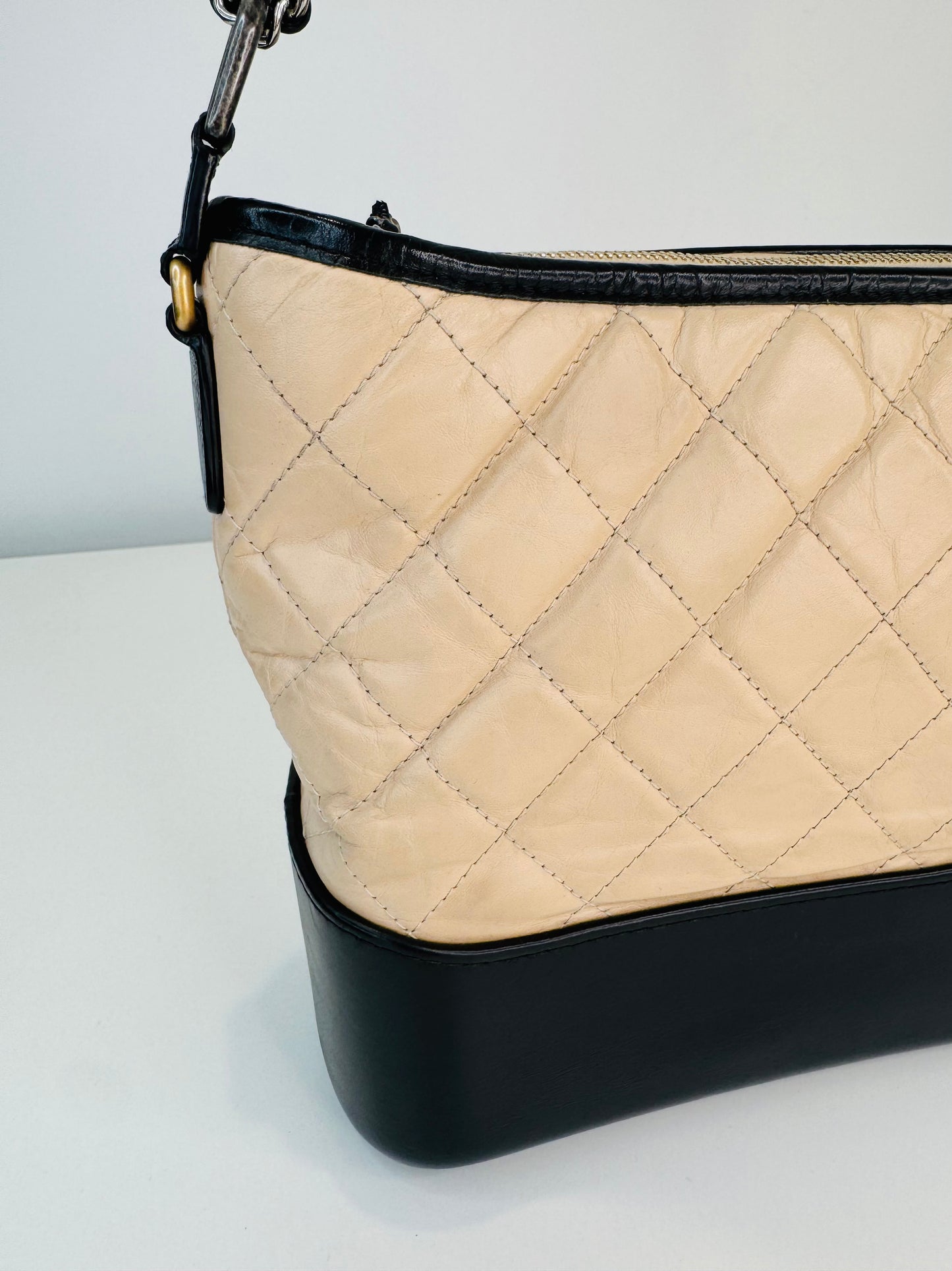 Crumpled Calfskin Leather Medium Gabrielle Bag