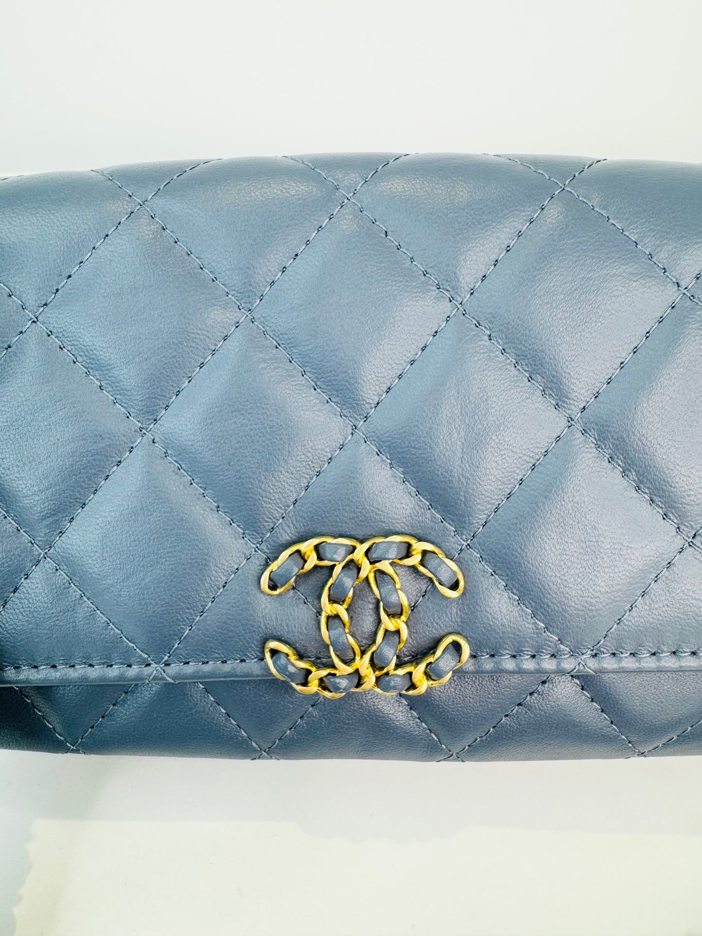 Crumpled Calfskin Quilted Braided CC Mini Flap Bag