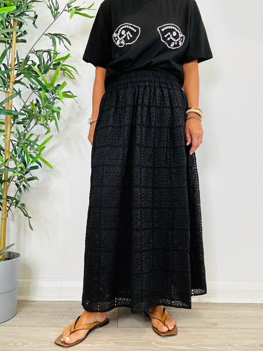 Cotton Broderie Skirt - Size M