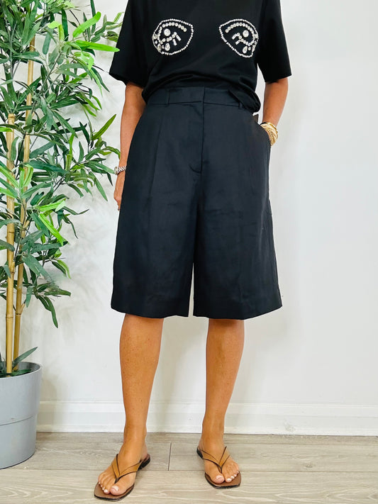 Linen Bermuda Shorts - Size 12