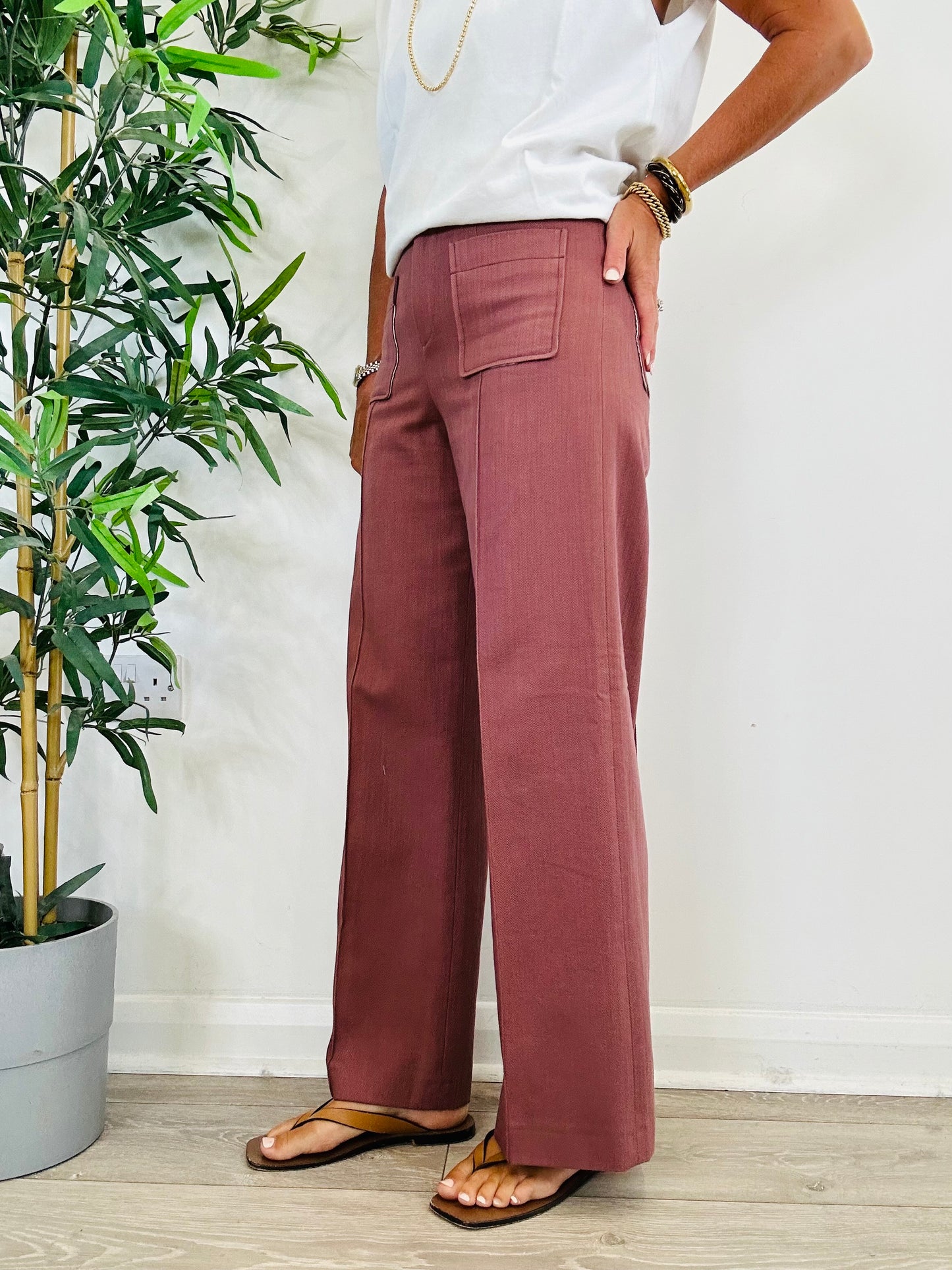 Wide Leg Harry Trousers - Size 36