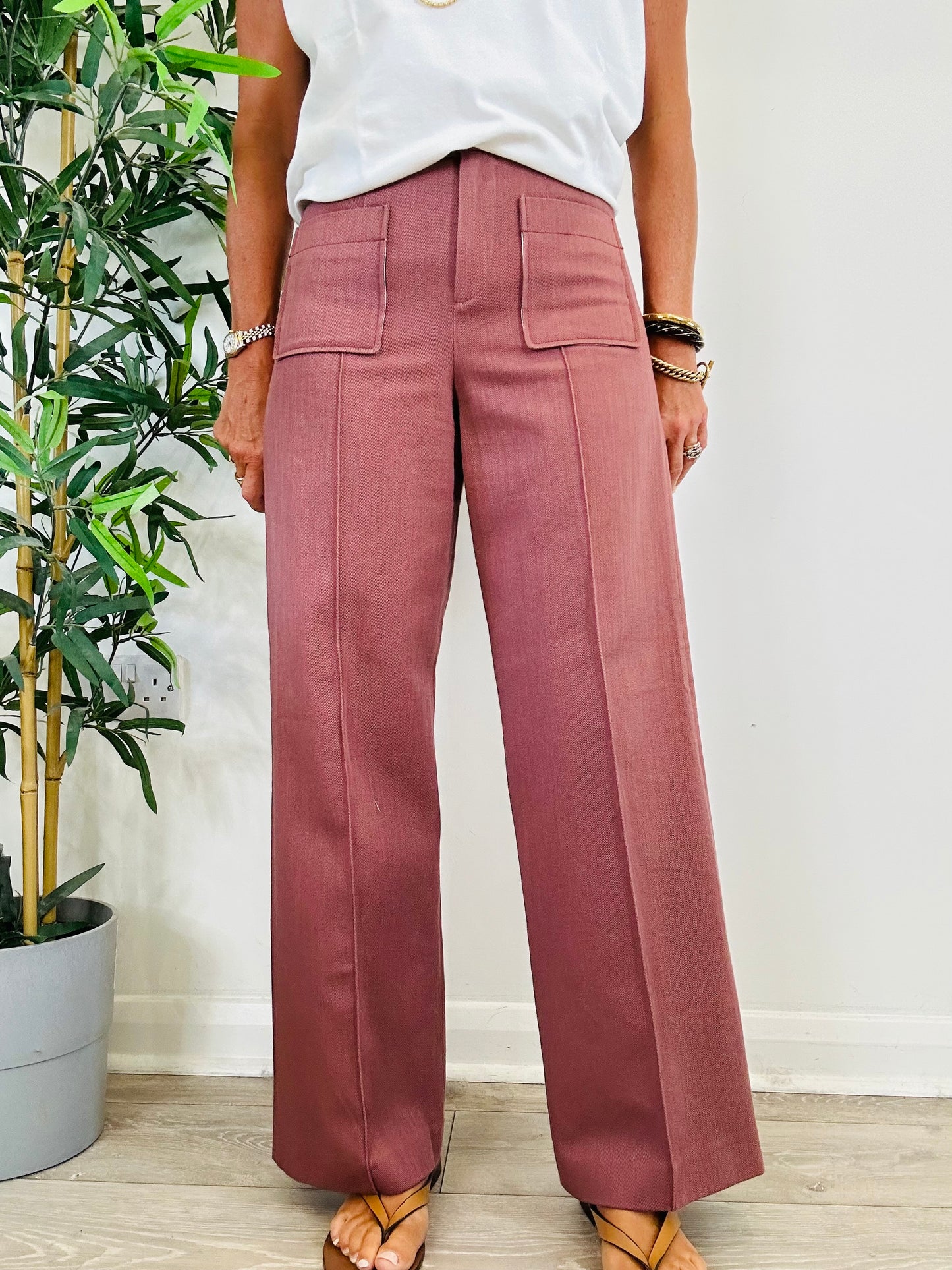 Wide Leg Harry Trousers - Size 36