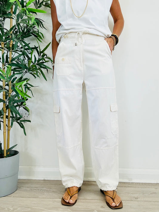 Cotton Cargo Trousers - Size 36
