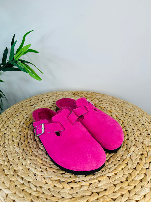 Shearling Boston Clogs - Size 39
