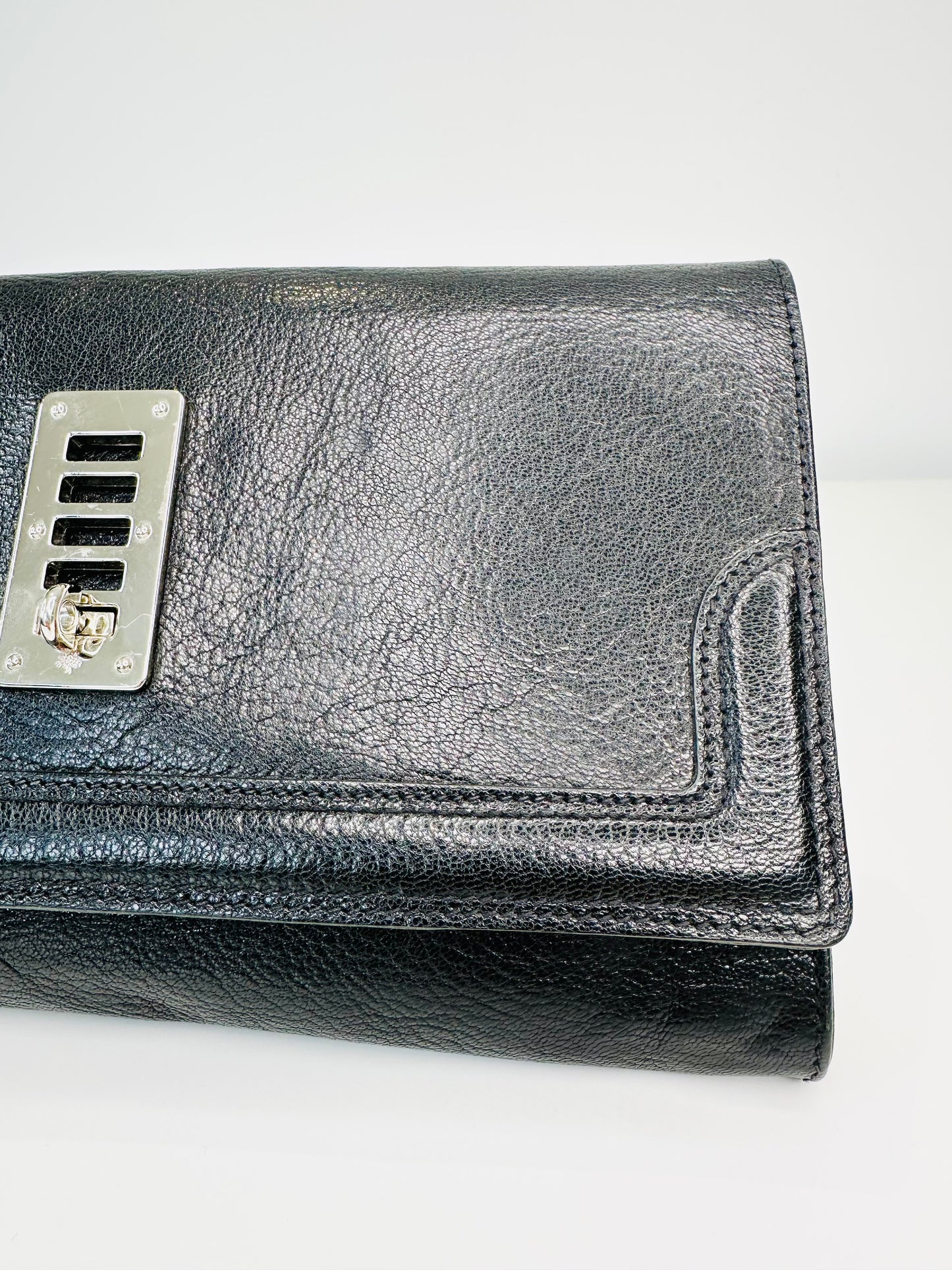Leather Maggie Clutch