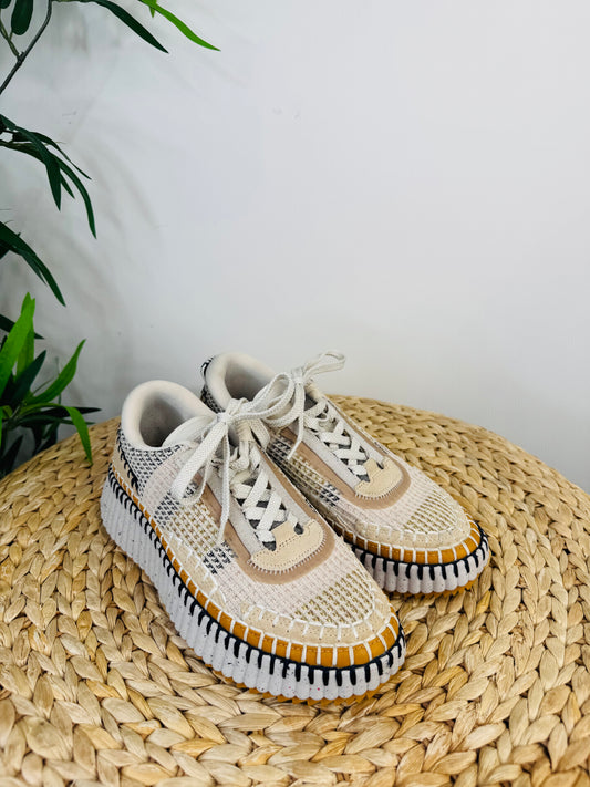 Nama Embroidered Trainers - Size 37