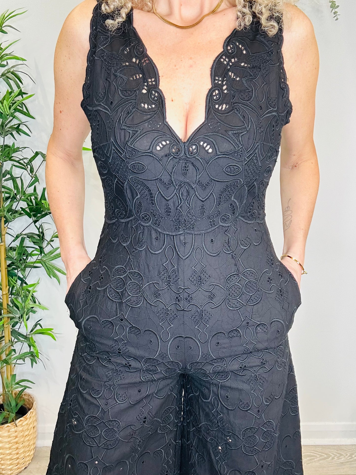 Broderie Jumpsuit - Size 10