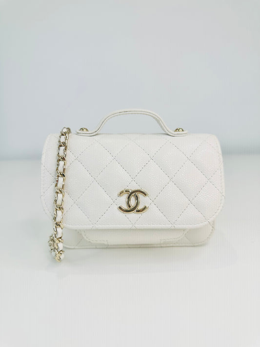 Caviar Quilted Mini Business Affinity Flap Bag