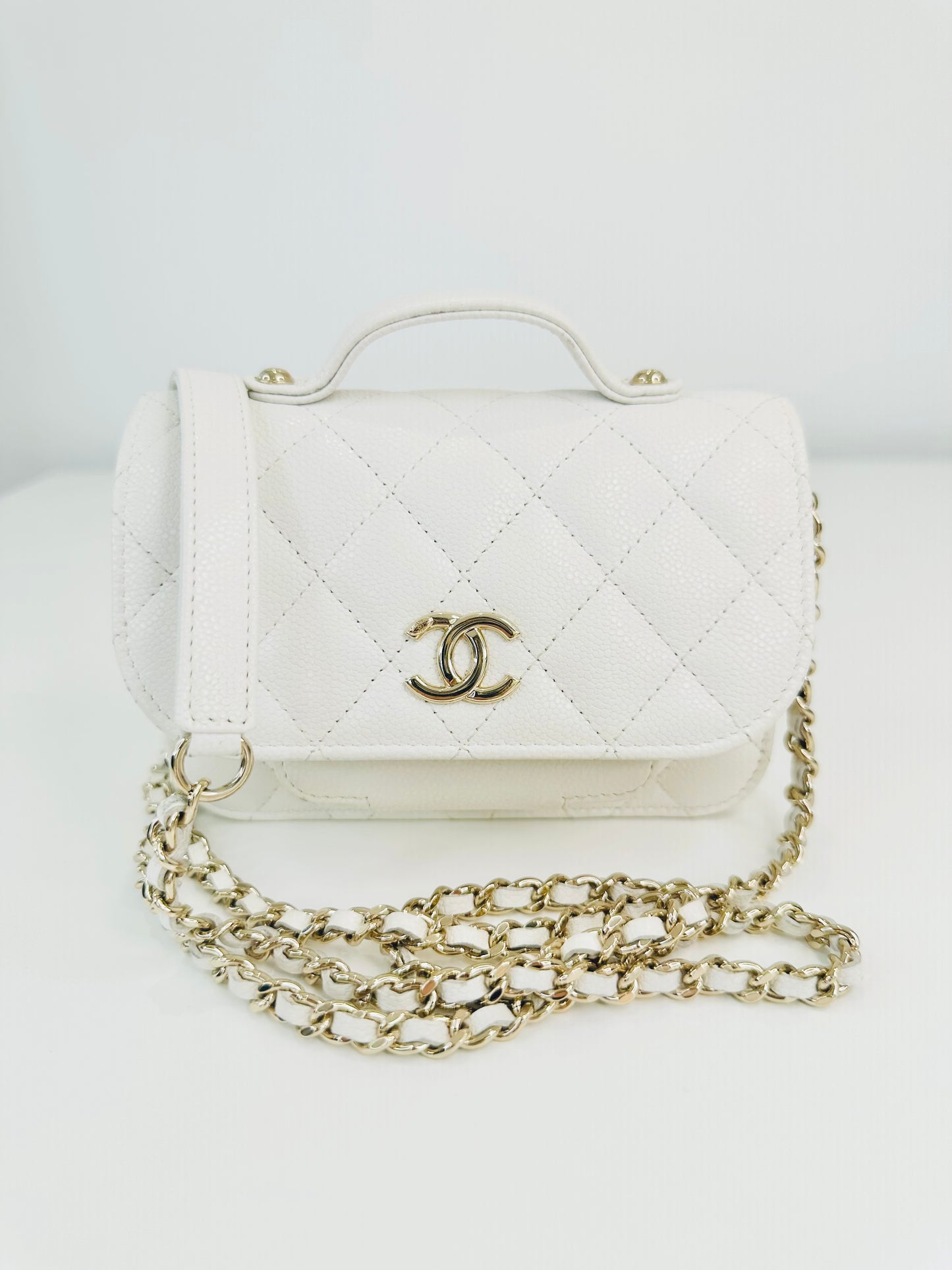 Caviar Quilted Mini Business Affinity Flap Bag