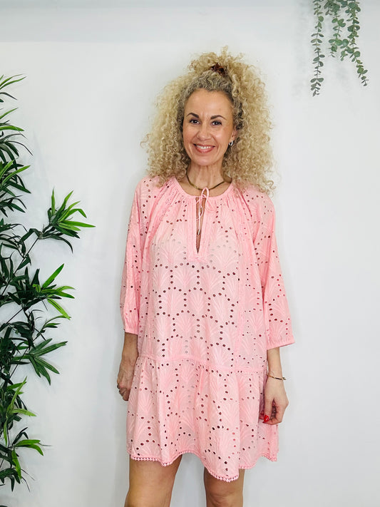 Broderie Beach Dress - Size L