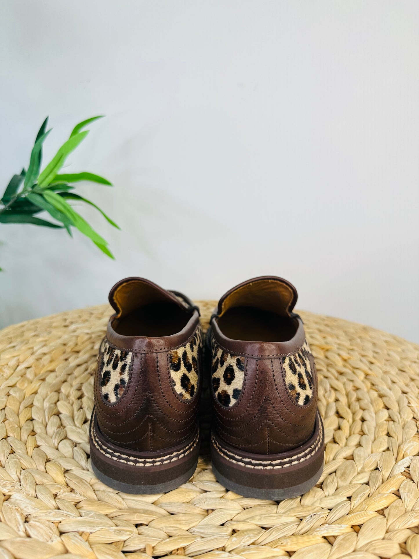 Leopard Print Loafers - Size 40