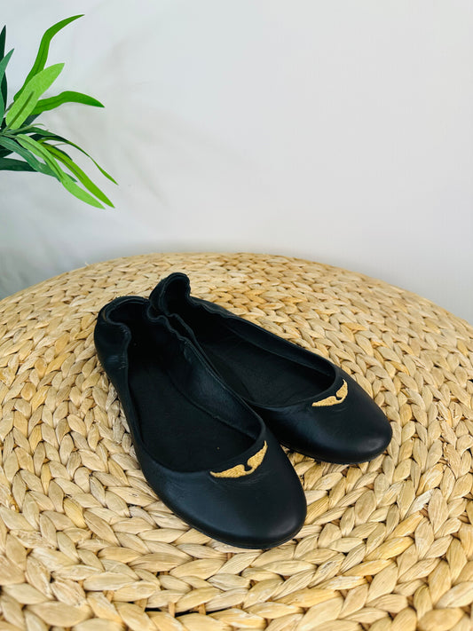 Leather Ballet Flats - Size 39