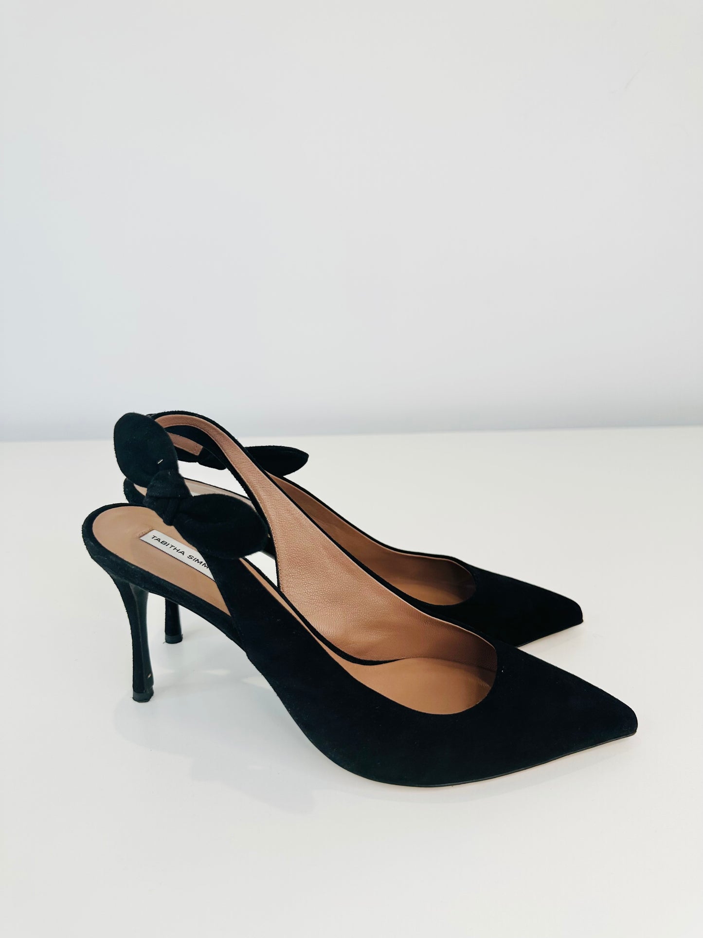 Suede Slingback Pumps - Size 40