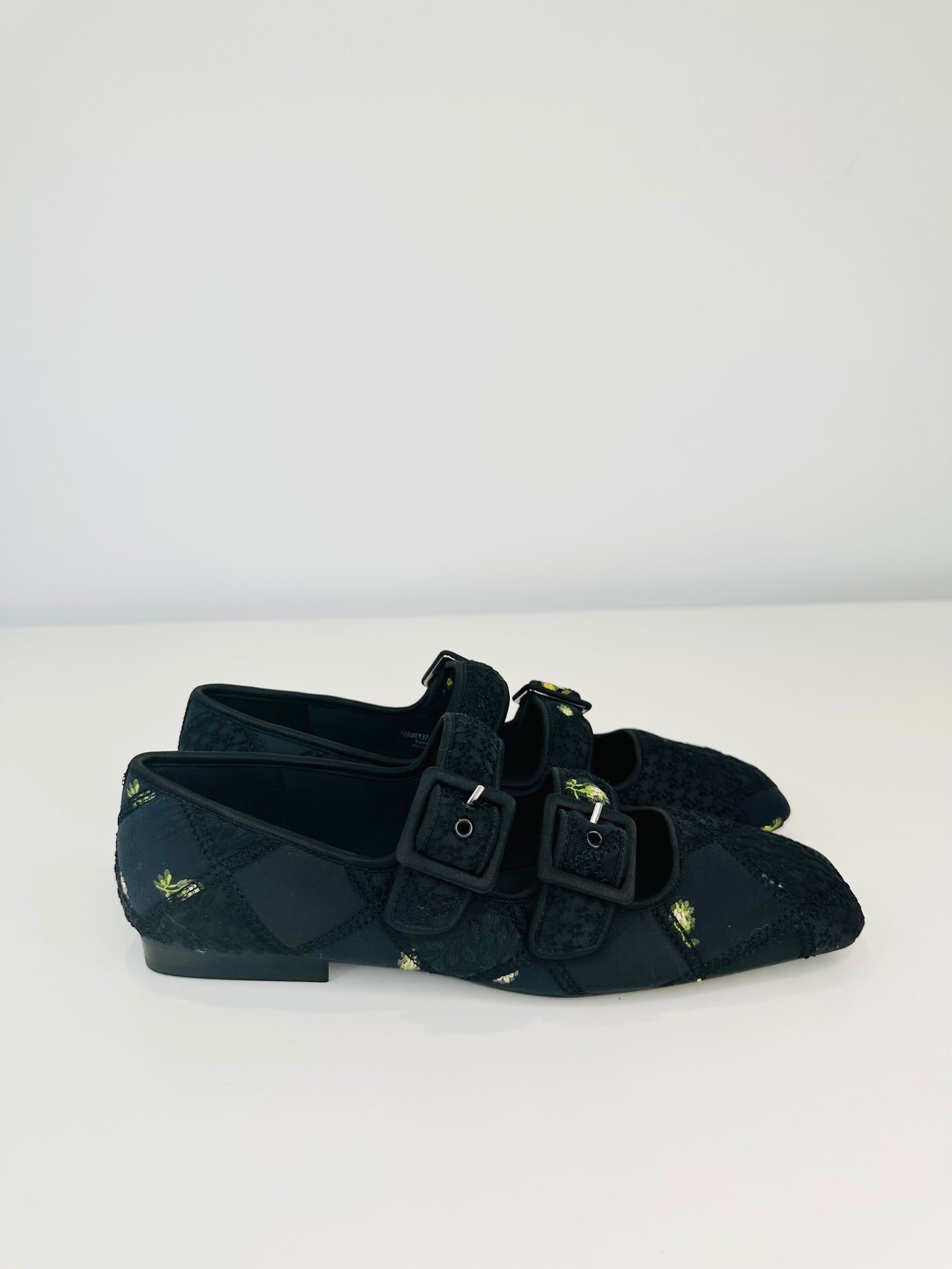 Quilted Mary Jane Flats - Size 39