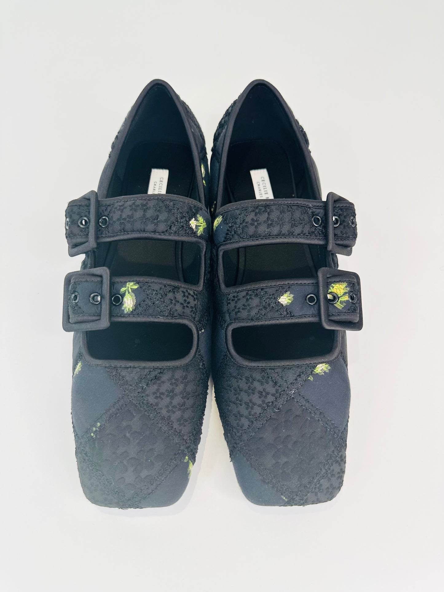 Quilted Mary Jane Flats - Size 39
