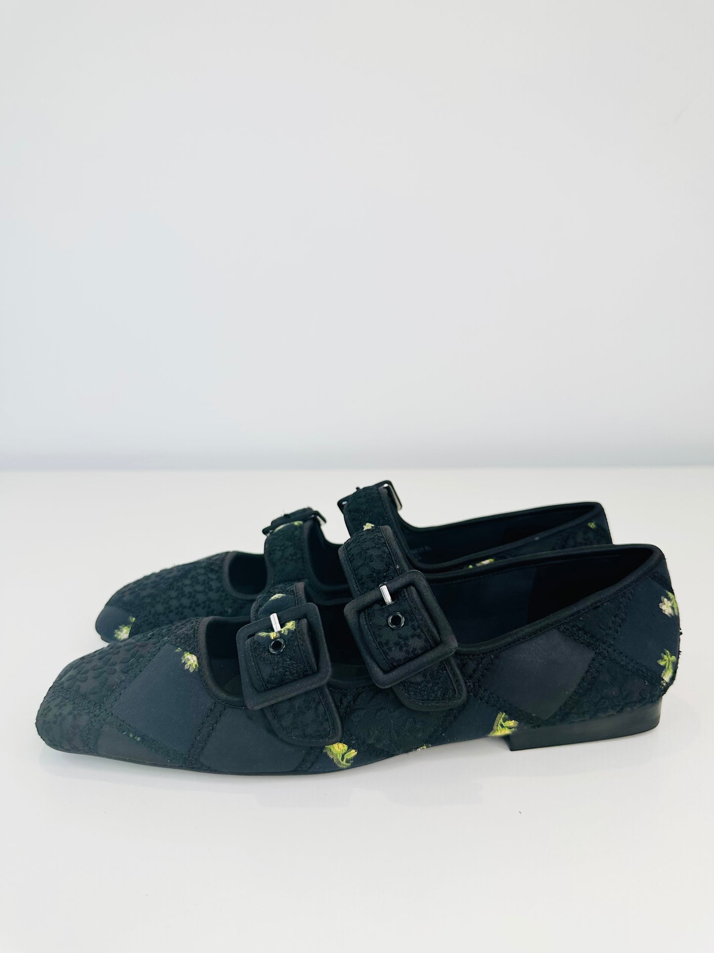 Quilted Mary Jane Flats - Size 39