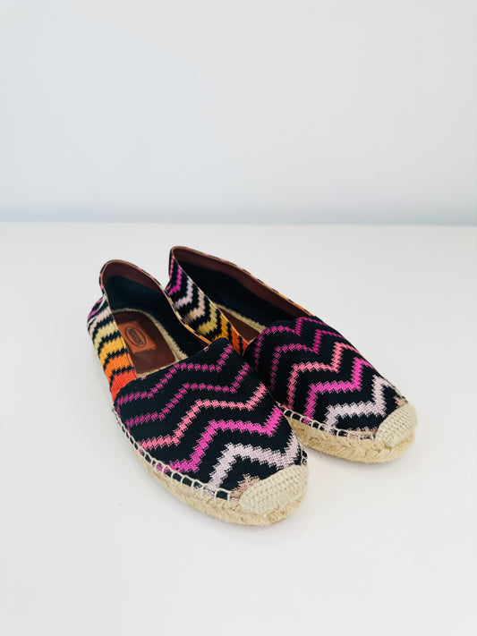 Chevron Knit Espadrilles - Size 38