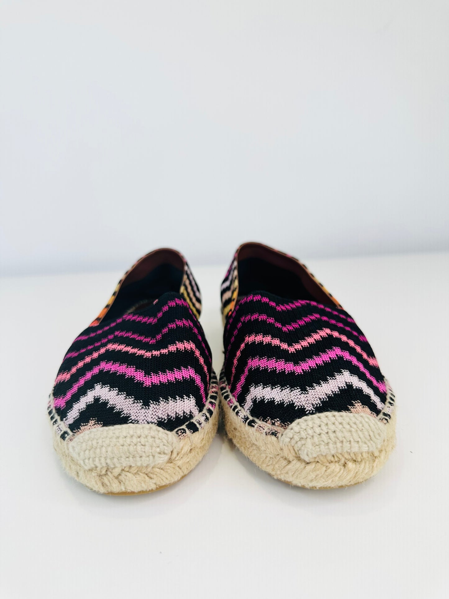Chevron Knit Espadrilles - Size 38